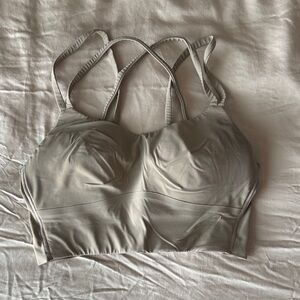 Lululemon Women's Strappy Beige Like a Cloud Bra (Size 4)